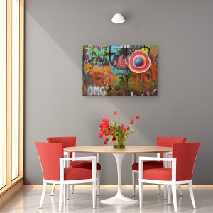 Tablou canvas - Culori Stradale, Palarie, 80 x 120 cm - Img 4