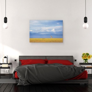Tablou canvas - Culorile Libertatii, Girafa, Fauna, Tanzania, Animal, Serengeti, Nor, 80 x 120 cm - Img 3