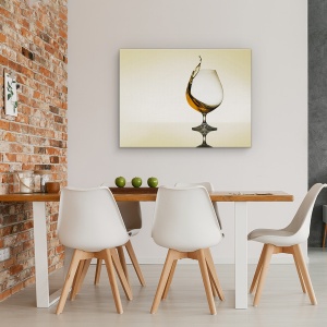 Tablou Canvas - Curbe De Stropire, Sticla, Sete, Bucatarie, Whiskey, 60 x 80 cm - Img 4