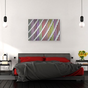 Tablou canvas - Cusca De Cricket, Grillera, Ferestre, Abstract, Vigo, Culori, 60 x 90 cm - Img 3