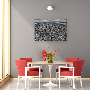 Tablou canvas - Deasupra, Vedere, Aeriana, Peisaj Urban, Desaturare, Arhitectura, 40 x 60 cm - Img 4