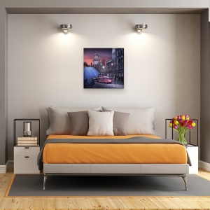 Tablou canvas - Despartire Grea, Ploaie, Banda, Semn, Tramvai, 90 x 90 cm - Img 3