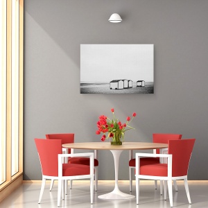 Tablou canvas - Dor De Vacanta, Plaja, Nisip, Cabine, 40 x 60 cm - Img 4