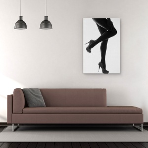 Tablou Canvas - Dulcea Mangaiere A Amurgului, Portret, Contrast, Simplu, Simplitate, Minimalism, 80 x 120 cm - Img 2