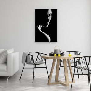 Tablou canvas - Ea, Portret, Curba, Lumina, Umbra, Femeie, 40 x 60 cm - Img 4