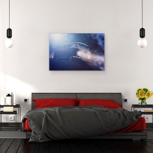 Tablou canvas - Explorator, Volkswagen, Masina, Autobuz, Noapte, 40 x 60 cm - Img 3