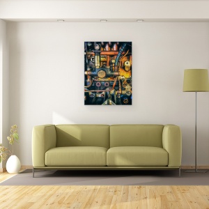 Tablou canvas - Fabricate In Japonia, Industrie, Motor, Metal, 50 x 70 cm - Img 2