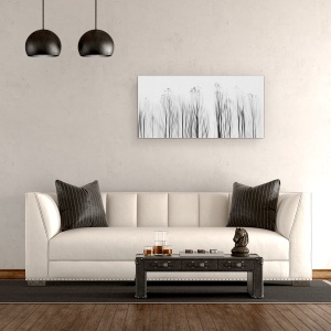 Tablou canvas - Fara Motiv, Portugalia, Alb-Negru, Copaci, Moale, 50 x 100 cm - Img 2