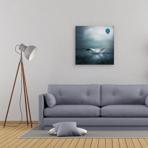 Tablou canvas - Fara Optiuni, Vapor, Hartie, Barca De Hartie, 90 x 90 cm - Img 2