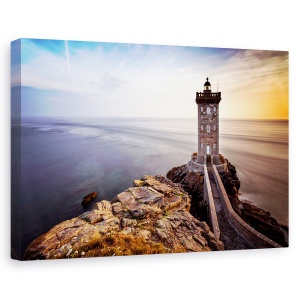 Tablou canvas - Farul Kermorvan, Far, Mare, Ocean, Apa, Coasta, 80 x 120 cm