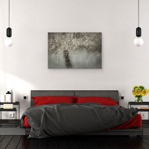 Tablou canvas - Floare Alba, Primavara, Inflorit, Alb, 80 x 120 cm - Img 3