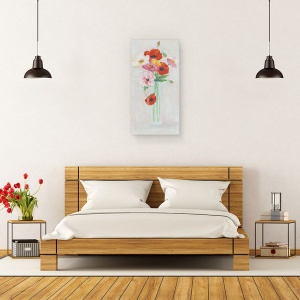 Tablou canvas - Floare De Mac, Vaza, Pictura, 50 x 100 cm - Img 3