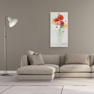 Tablou canvas - Floare De Mac, Vaza, Pictura II, 50 x 100 cm - Img 2
