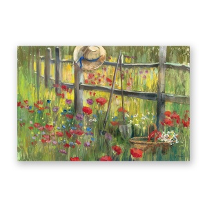 Tablou Canvas - Floral, Mac Rosu, Lunca, 60 x 80 cm