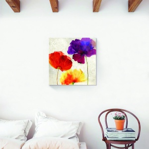Tablou decorativ canvas floral vintage cu păpădie 60x60 cm