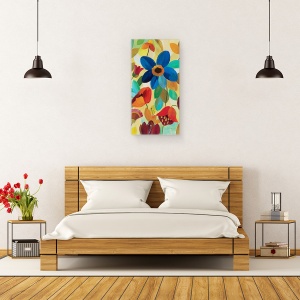 Tablou canvas - Flori colorate, 50 x 100 cm - Img 3