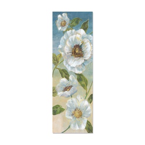 Tablou Canvas - Flori de maci, Flori, Alb, Vara, 30 x 90 cm