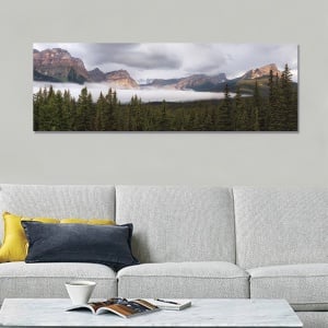Tablou decorativ flori roșii pe canvas 50x150 cm