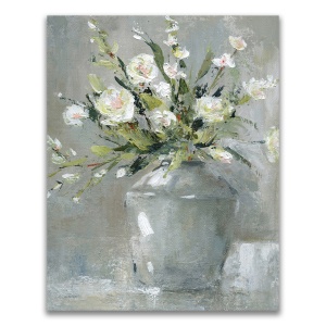 Tablou Canvas - Flori, Floare, Vaza, Alb, Primavara, 40 x 50 cm