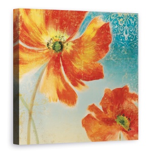Tablou canvas - Flori, Flori, Rosu, Pictura I, 60 x 60 cm