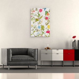 Tablou canvas - Flori, Natura, Plante, Flori, Animale, Colibri, Pictura, 60 x 90 cm - Img 2