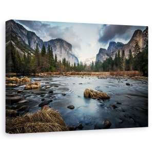 Tablou canvas - Fluxul Intunecat, Yosemite, Vale, Vedere, Parc National, California, 60 x 90 cm
