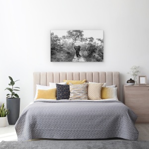 Tablou canvas - Gigant La Plimbare, Elefant, Salbatic, Africa, Safari, Natura, 50 x 80 cm - Img 3