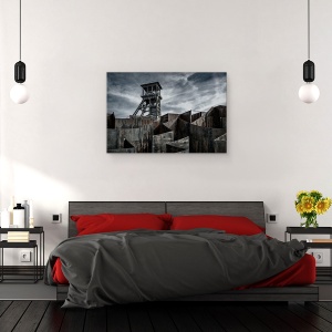 Tablou canvas - Glorie Decolorata, Turn, Industrie, Industrial, Rugina, 40 x 60 cm - Img 3