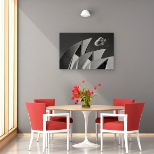 Tablou canvas - Gloup, Sydney, Australia, Alb-Negru, Arhitectura, 40 x 60 cm - Img 4