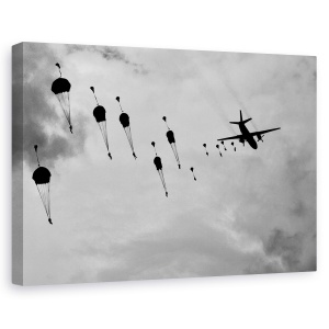 Tablou canvas - Go, Go, Go, Aviatie, Avion, Parasute, Zburand, Hercule, 40 x 60 cm