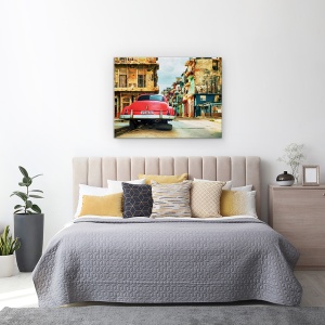 Tablou canvas - Havana II, American, Vechi, Parcat, Retro, 75 x 100 cm - Img 3