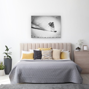 Tablou canvas - Henri Face Un Viraj , Actiune, Sport, Iarna, Franta, Schi, 60 x 80 cm - Img 3