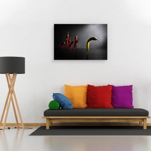 Tablou canvas - Hit The Road, Jack, Chili, Condiment, Bucatarie, Legume, Legume, 40 x 60 cm - Img 2