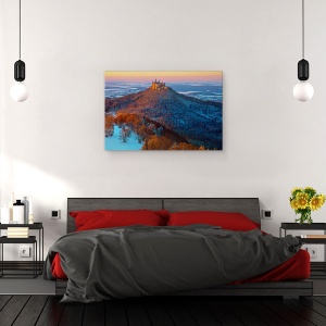 Tablou canvas - Hohenzollern In Starea De Spirit De Iarna, Orasel, Castel, Alpin, 40 x 60 cm - Img 3