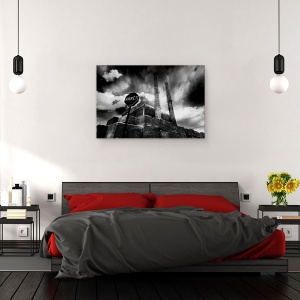 Tablou canvas - II, Arhitectura, Poluare, Cos De Fum, Fum, 40 x 60 cm - Img 3