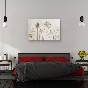 Tablou canvas - imbatranind/Spre apusul vietii, Natura moarta, Toamna, Flori, Seminte, 60 x 90 cm - Img 3