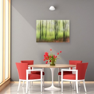 Tablou canvas - Impresie De Primavara, Padure, Copac, Frunze, Peisaj, 80 x 120 cm - Img 4
