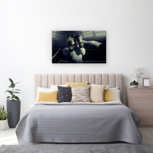 Tablou canvas - In Stralucirea Luminilor, Cutie, Sange, Sport, Actiune, Lupta, 50 x 80 cm - Img 3