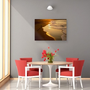 Tablou canvas - Inca Mai E Lumina, Surf, Plaja, Apus De Soare, Donostia, Zurriola, 80 x 120 cm - Img 4