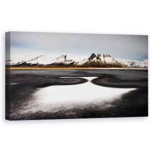 Tablou Canvas - Islanda Prima Zapada, Peisaj, Munte, Rece, Iarna, 50 x 100 cm