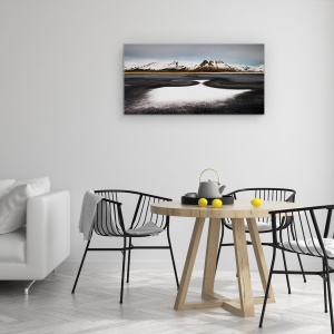 Tablou Canvas - Islanda Prima Zapada, Peisaj, Munte, Rece, Iarna, 50 x 100 cm - Img 4