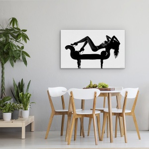 Tablou canvas - Kinky Boots, Canapea, Femeie, Abstract, Par, Studio, 50 x 80 cm - Img 4