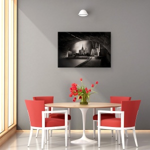 Tablou canvas - La Mijloc Curge Sena, Paris, Seara, Pod, Franta, 80 x 120 cm - Img 4