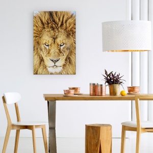 Tablou Canvas - Leul Serios, Leu, Natura Salbatica, Animal, Pisica, Par, 60 x 90 cm - Img 4