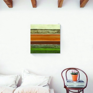 Tablou decorativ modern living cu linii abstracte multicolor pe canvas
