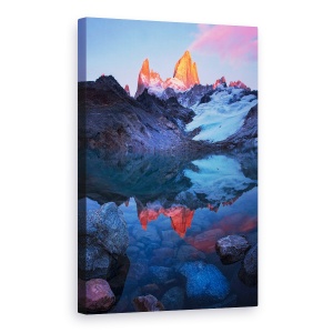 Tablou canvas - Liniste De Dimineata, Fitz-Roy, Patagonia, Argentina, Munti, Cer, 60 x 90 cm