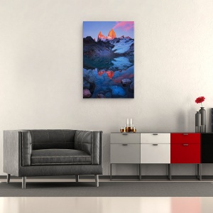 Tablou canvas - Liniste De Dimineata, Fitz-Roy, Patagonia, Argentina, Munti, Cer, 60 x 90 cm - Img 2