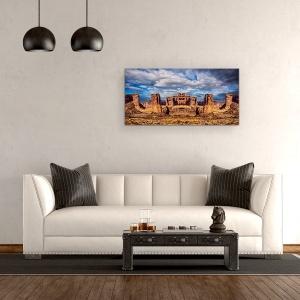 Tablou Canvas - Lost City Of Gold, Fantezie, Sua, Peisaj, Compozit, 50 x 100 cm - Img 4