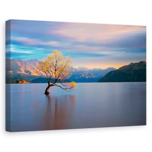 Tablou canvas - Lumina calda a diminetii, Peisaj, Rasarit De Soare, Galben, Frunze, 60 x 90 cm