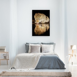 Tablou canvas - Mama Singura, Fauna, Salbatic, Natura, Animal, Reflectie, 40 x 60 cm - Img 3